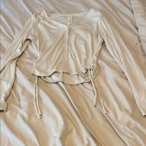 lululemon athletica Cream Long Sleeve Top